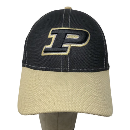 New Era Mens Strapback Hat black Gold Adjustable Embroidered Purdue Boilermakers