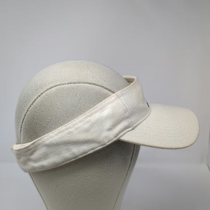 Adidas Visor White One Size Embroidered Logo Adjustable Performance Sport Hat