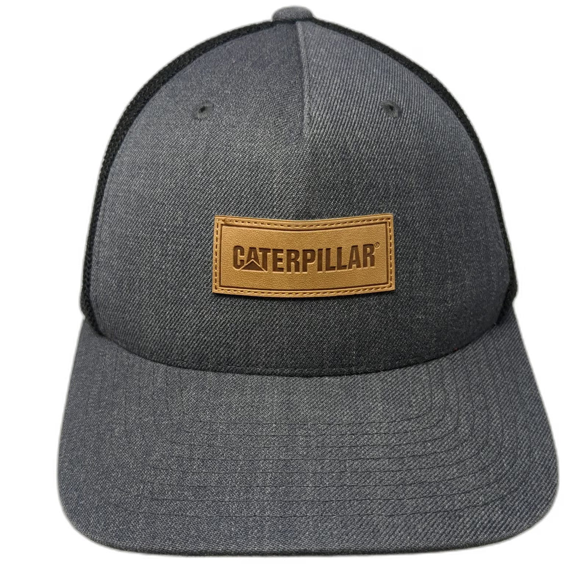 Caterpillar Trucker Hat Gray Black One Size Mesh Back Flexfit Snapback Workwear