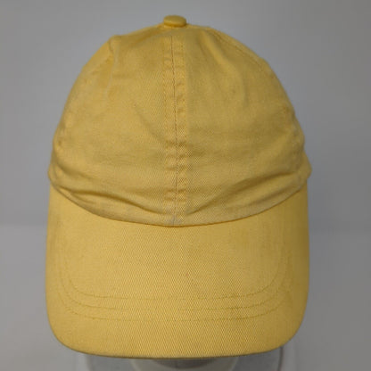 Unbranded Strapback Hat Yellow One Size Adjustable 6 Panel Vented Holes Blank