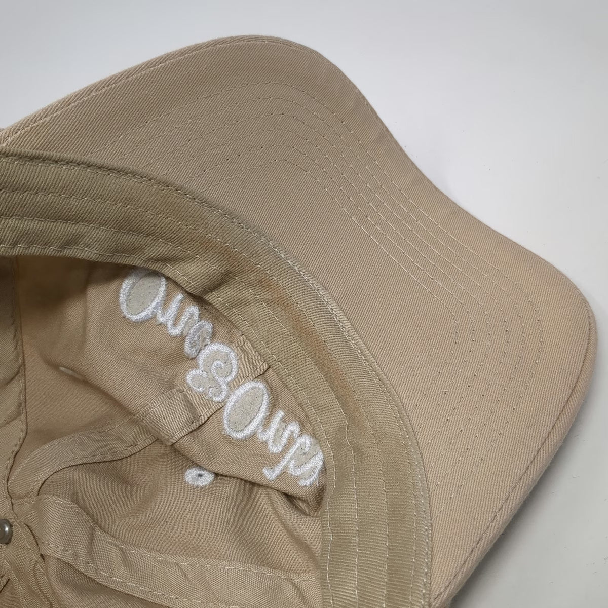 One&Only Palmilla Cotton Baseball Cap Beige One Size Strapback Curved Brim Hat