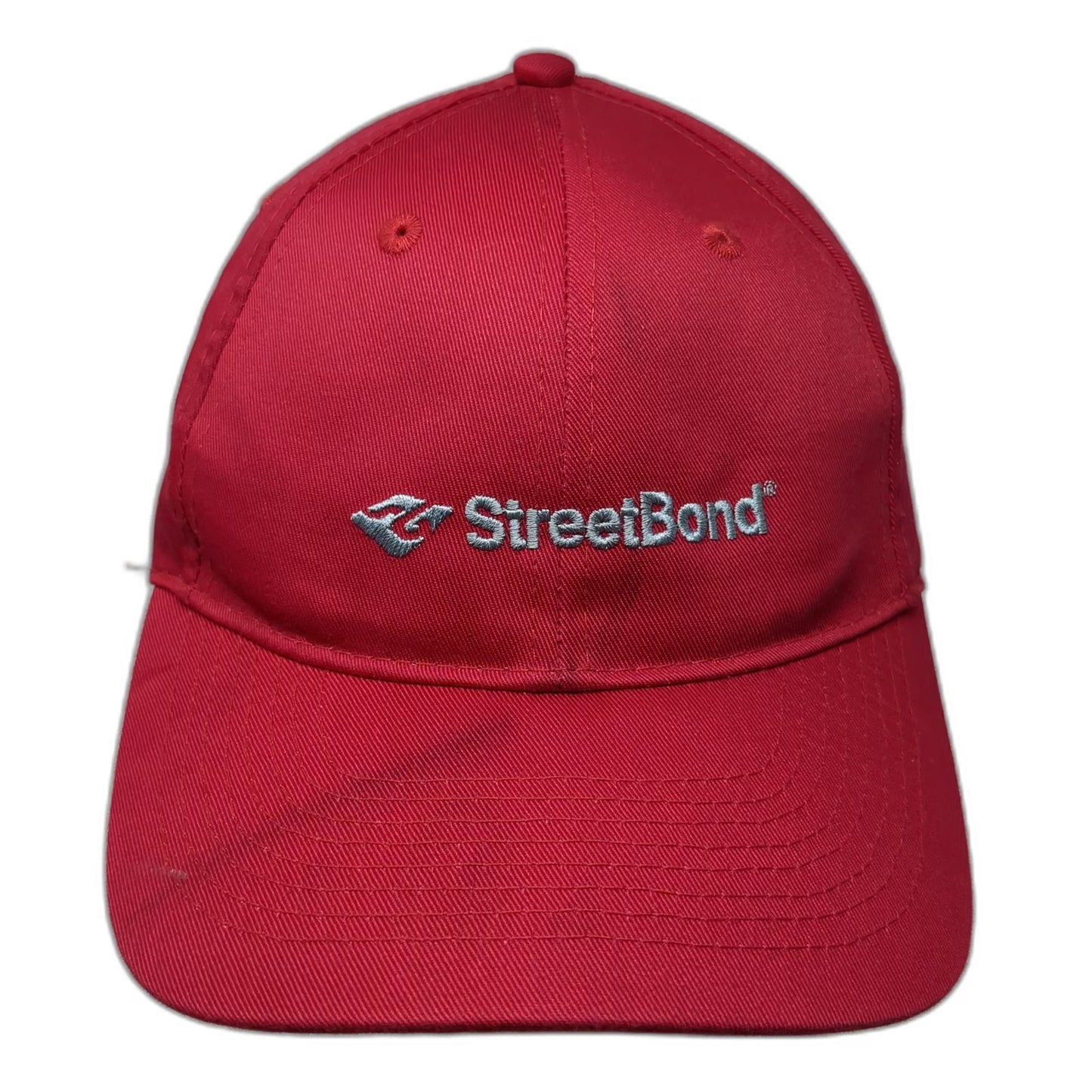 Port Authority Baseball Cap Red One Size Strapback StreetBond Logo hat Cotton