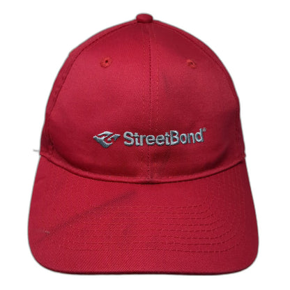 Port Authority Baseball Cap Red One Size Strapback StreetBond Logo hat Cotton