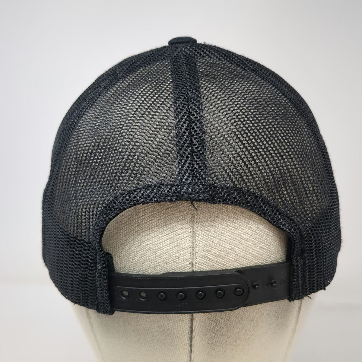 Troll Co. Trucker Hat Black OSFM Support Blue Collar Patch Snapback Mesh Back