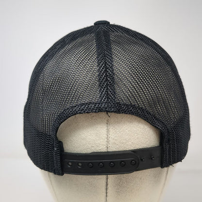 Troll Co. Trucker Hat Black OSFM Support Blue Collar Patch Snapback Mesh Back