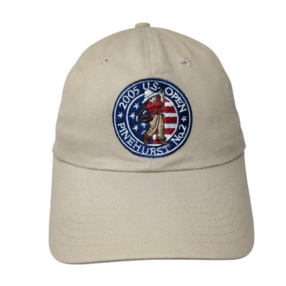 2005 US Open Pinehurst No. 2 Slideback Hat Tan One Size USGA Member