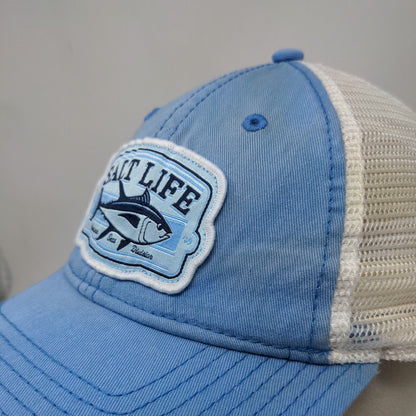 Salt Life Adventure Seas Division Trucker Hat Blue OSFM Embroidered Mesh Back