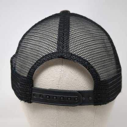 Big Bear Trucker Hat Black One Size Thin Blue Line Flag Patch Mesh Snapback