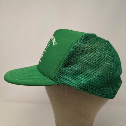 Otto Men's Snapback Mesh Back Trucker Hat Green OSFA Champion Coatings Logo