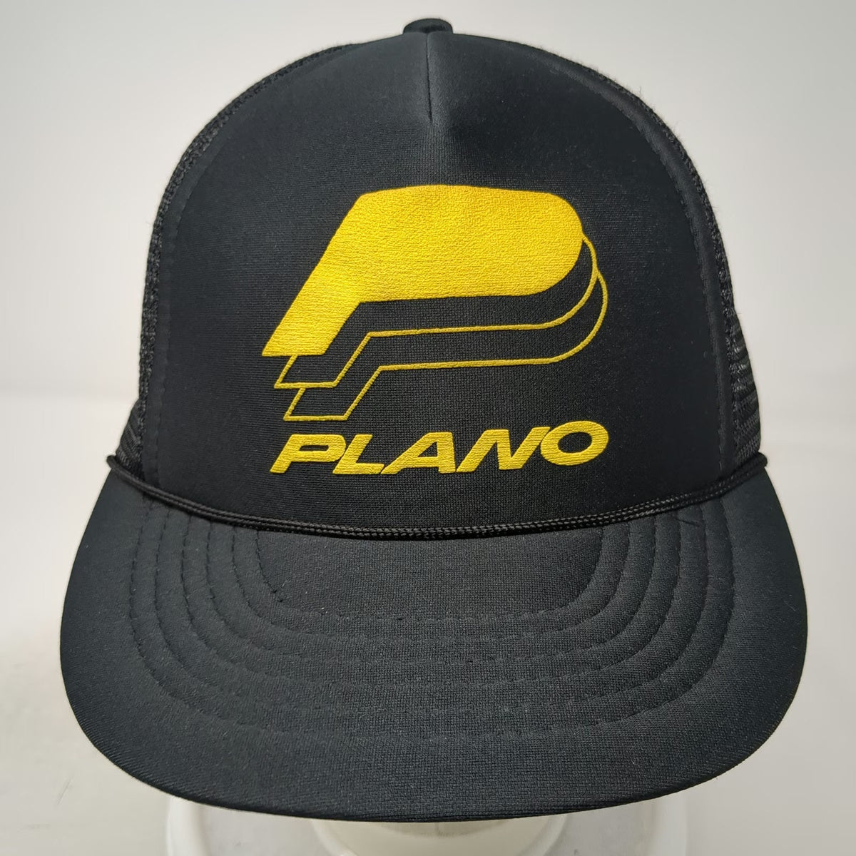 Capital Trucker Hat Black One Size Plano Fishing Tackle Box Mesh Snapback