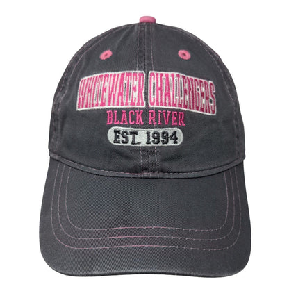 Whitewater Challengers Black River Est. 1994 Slideback Hat Gray OSFA Embroidered