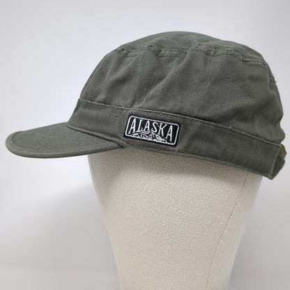 Army Cap Green One Size Strapback Alaska Mountain Patch Graphic Souvenir Hat