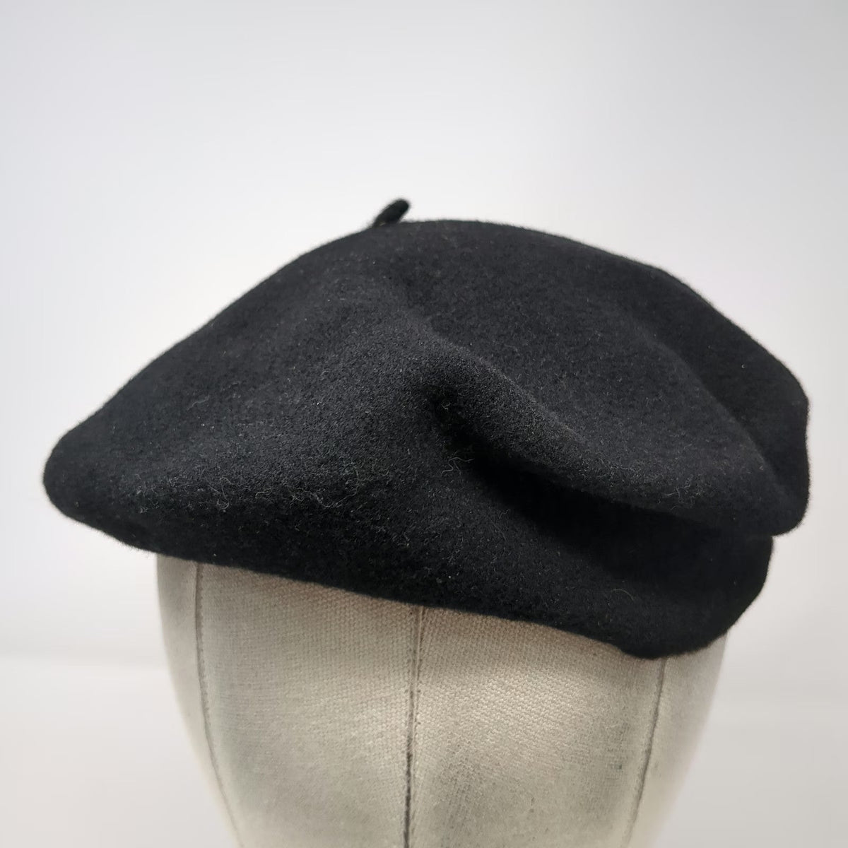 Normandy Army Cap Black One Size 100% Wool Basque Beret Made in France hat