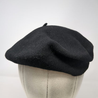 Normandy Army Cap Black One Size 100% Wool Basque Beret Made in France hat