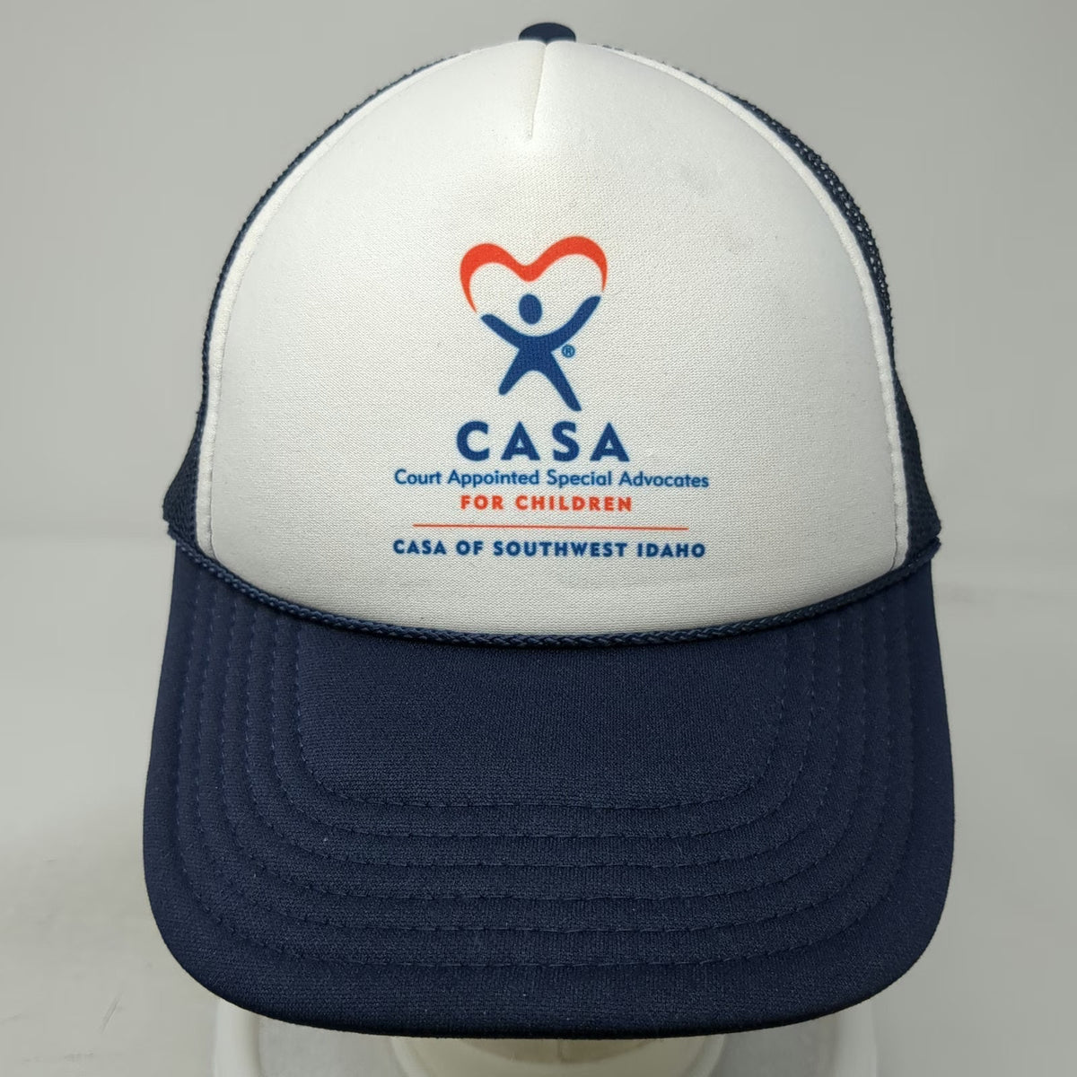 Otto Trucker Hat Blue One Size CASA Southwest Idaho Foam Mesh Back Snapback Rope