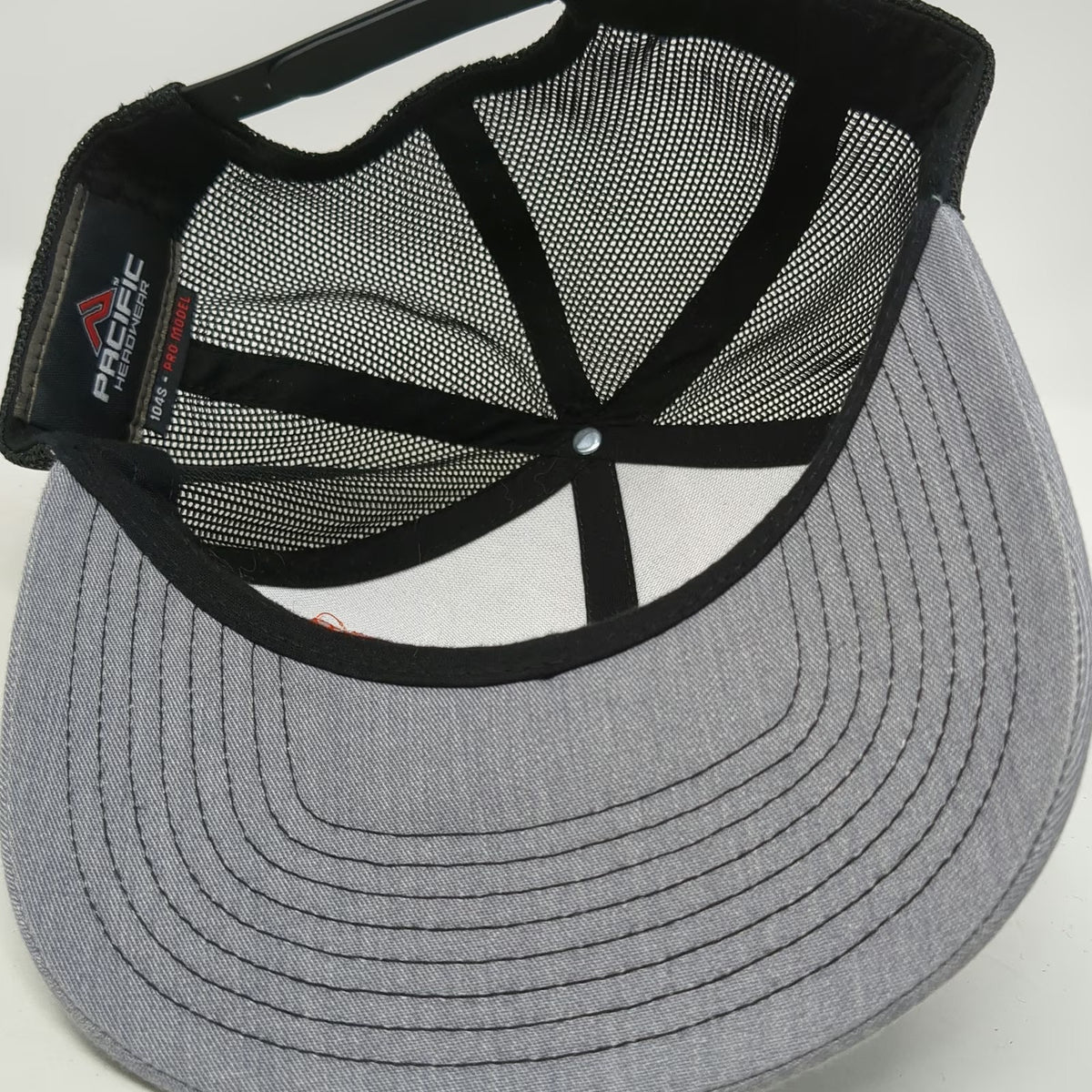 Pacific Headwear Trucker Hat Gray Black One Size High Mountain Dirtworks Logo