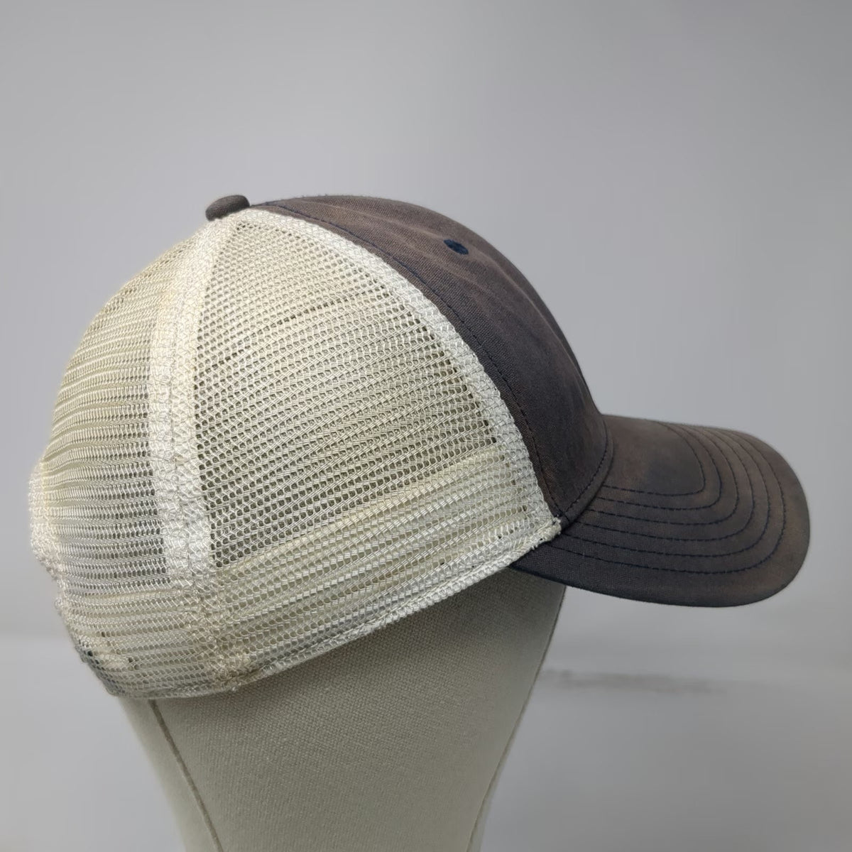 The North Face Blue One Size Trucker Hat BOTA Patch Mesh Snapback Outdoor Cap