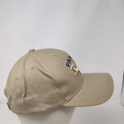 Panama Map Strapback Hat Tan One Size Adjustable Embroidered 6 Panel Unicrese