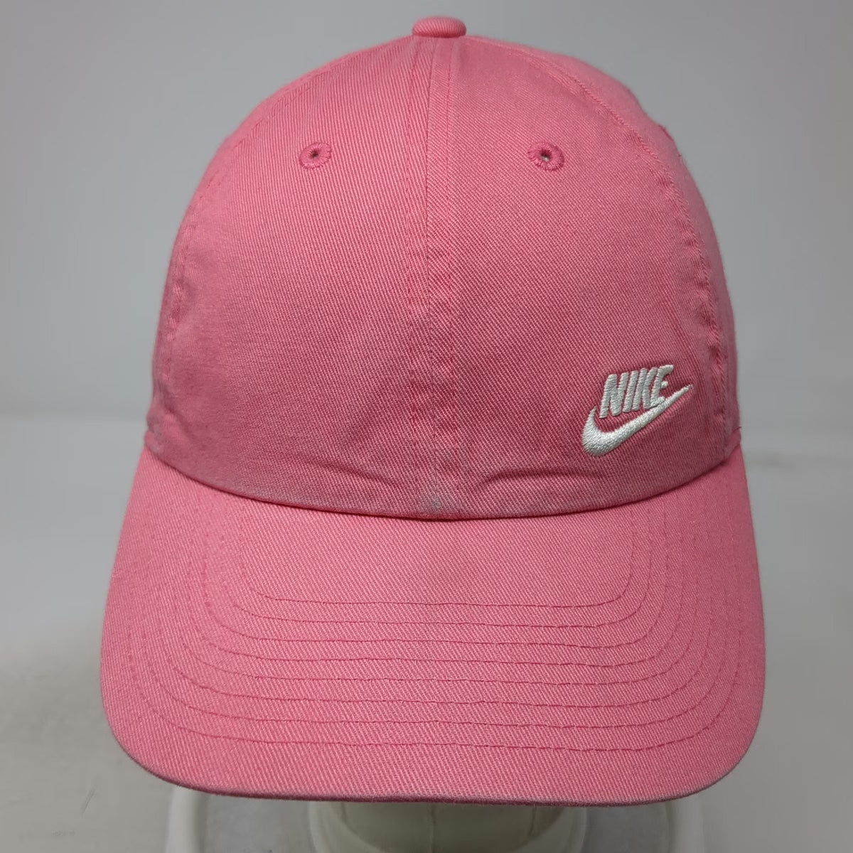 Nike Baseball Cap Pink One Size Adjustable Heritage 86 Cotton Hat Swoosh Logo