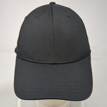 Athletic Works Baseball Cap Black M Stretch Fit Polyester Textured Curved Hat