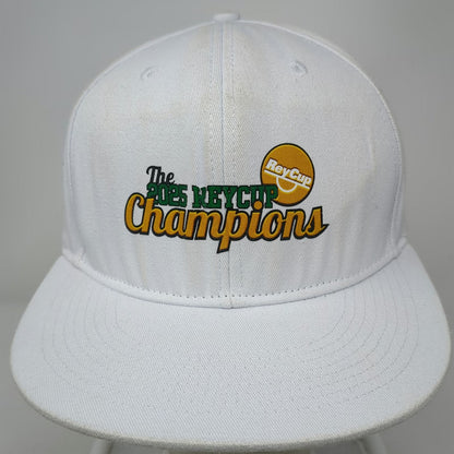 JAKO Snapback White Hat One Size 2025 ReyCup Champions Embroidered Flat Brim