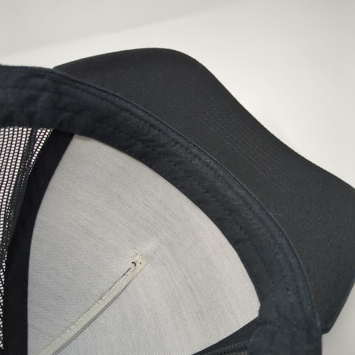 Alpha Snapback Mesh Back Trucker Hat Black One Size Adjustable Yupoong