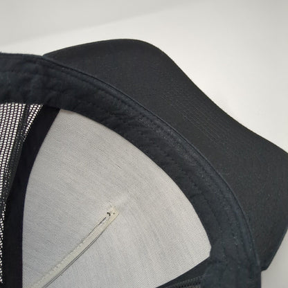 Alpha Snapback Mesh Back Trucker Hat Black One Size Adjustable Yupoong