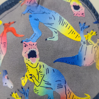 Unbranded Boy's Snapback Mesh Back Hat Blue Adjustable Graphic Dinosaur Logo