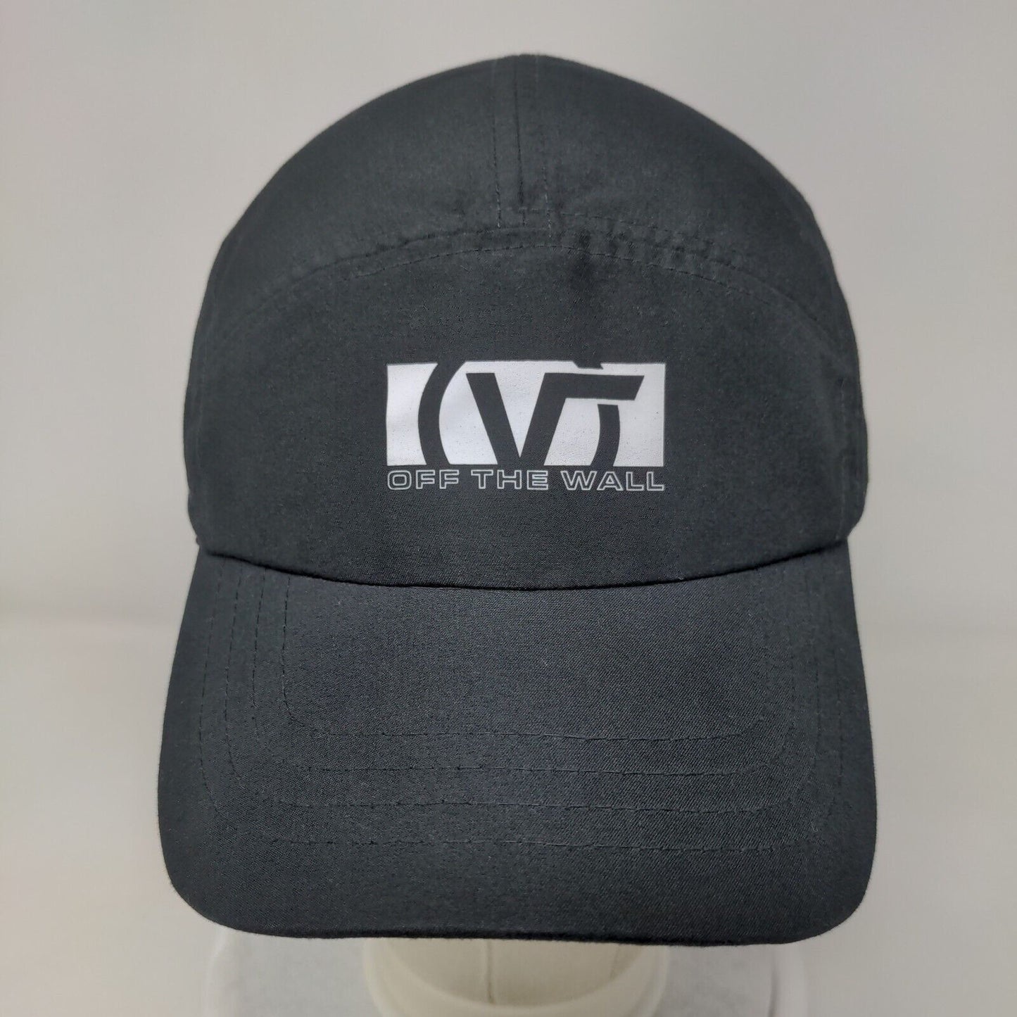 VANS Off The Wall Strapback 5 Panel Cap Black One Size Adjustable Vented Holes
