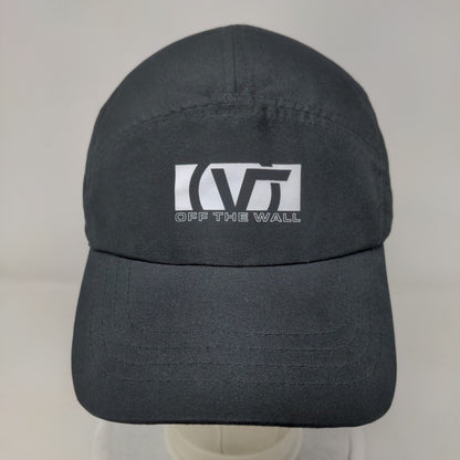 VANS Off The Wall Strapback 5 Panel Cap Black One Size Adjustable Vented Holes