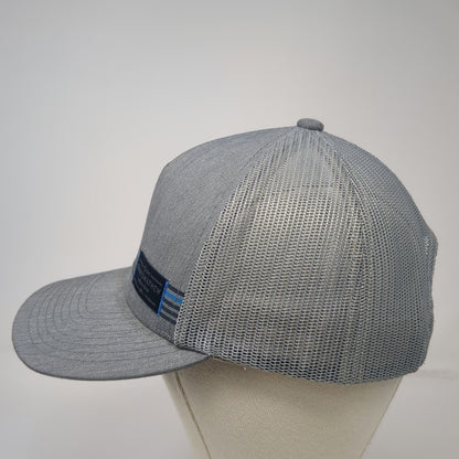TravisMathew Trucker Hat Gray OSFM Mesh Back Snapback Striped California Logo