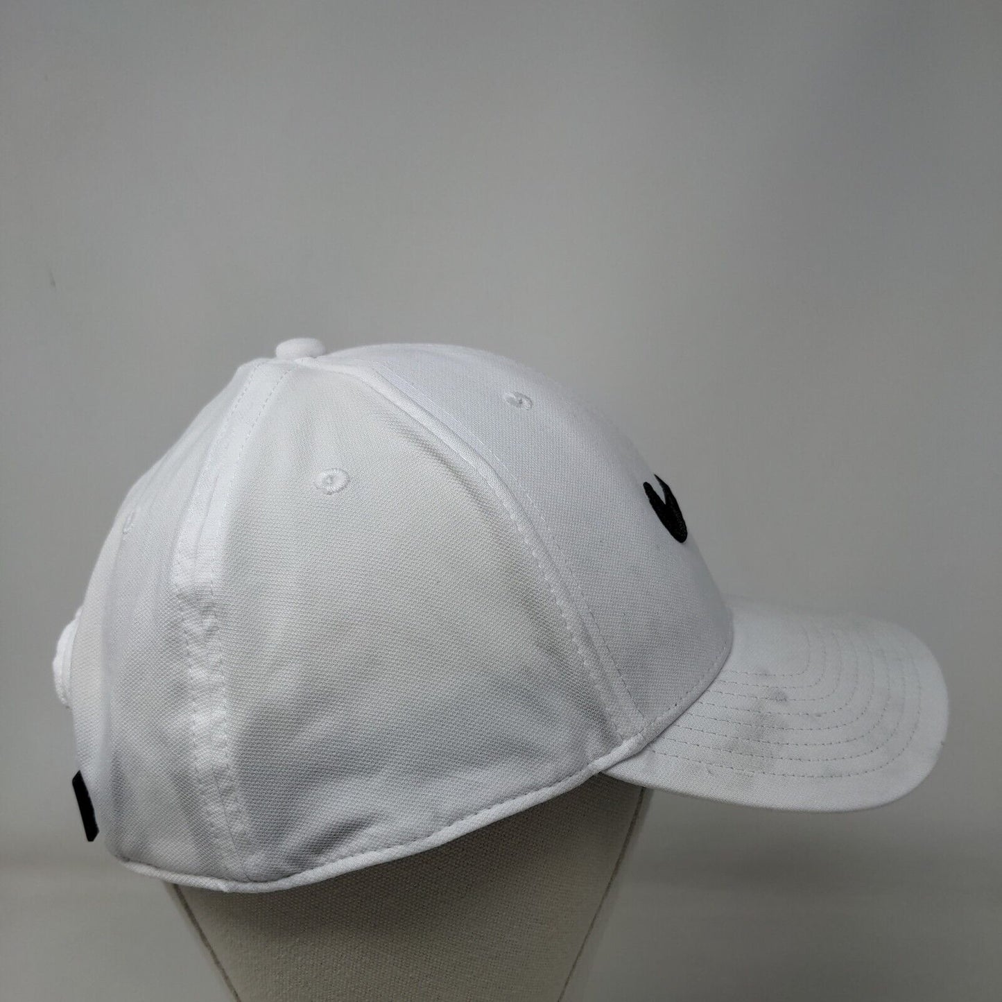 Nike Club Cap Strapback Hat White L/XL Adjustable Swoosh Dri-Fit 6 Panel