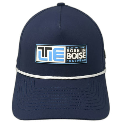 Telic Trucker Hat Blue One Size Boise Footwear Perforated Rope Snapback Patch