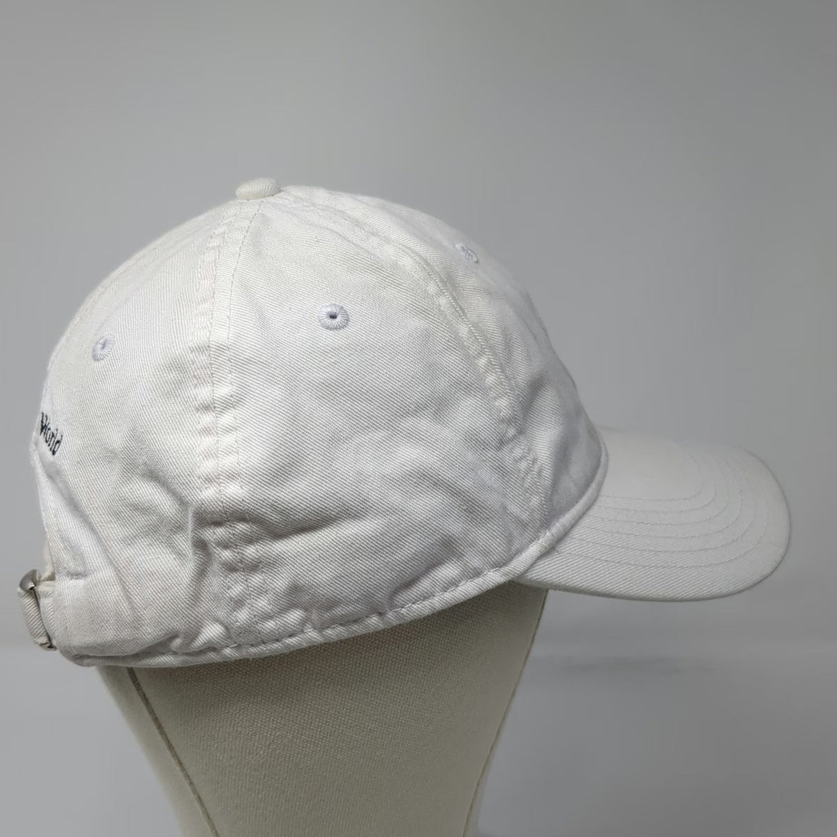 Walt Disney World Minnie Mouse Baseball Cap White One Size Slideback Buckle Hat