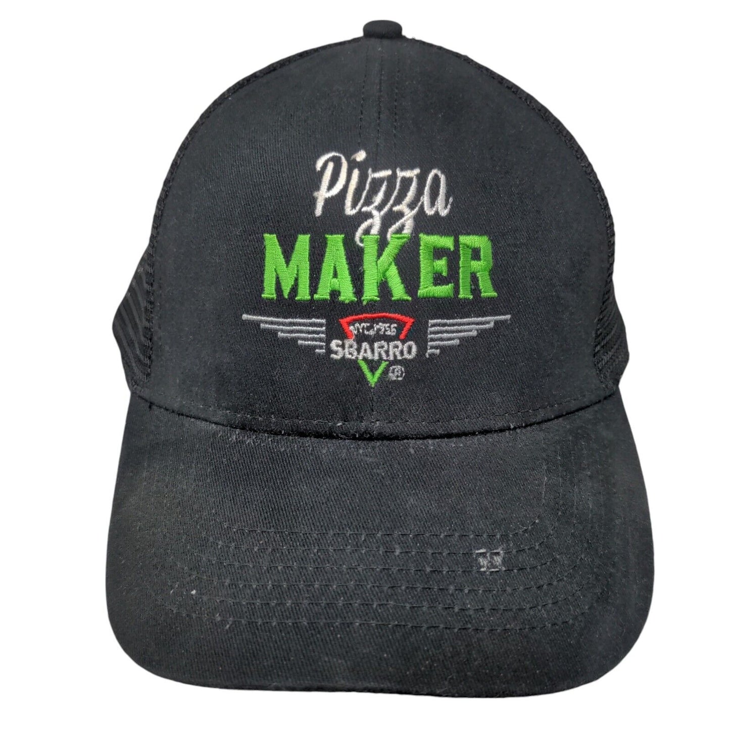 Pizza Maker Sbarro Strapback Mesh Back Trucker Hat Black OSFA Hit Wear