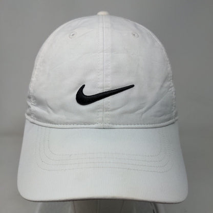 Nike Swoosh Strapback Hat White OSFM Embroidered Legacy91 Dri-Fit