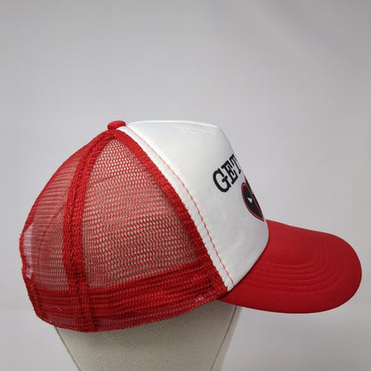 Get Your Heart On Snapback Trucker Hat Red One Size Adjustable Mesh Back