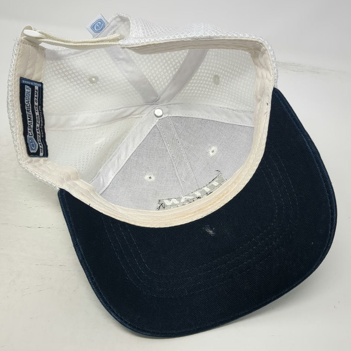 Cap America Titan Rentals Baseball Hat Blue One Size Mesh Back Strapback Stripes