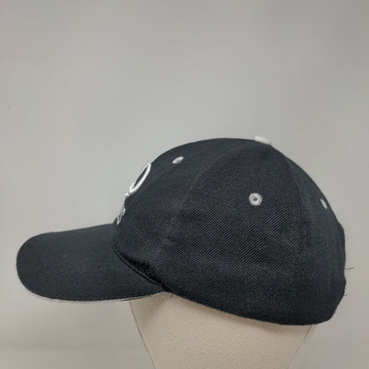 Lexus Strapback Hat Black OSFA Adjustable Embroidered Logo Vented Holes 6 Panel