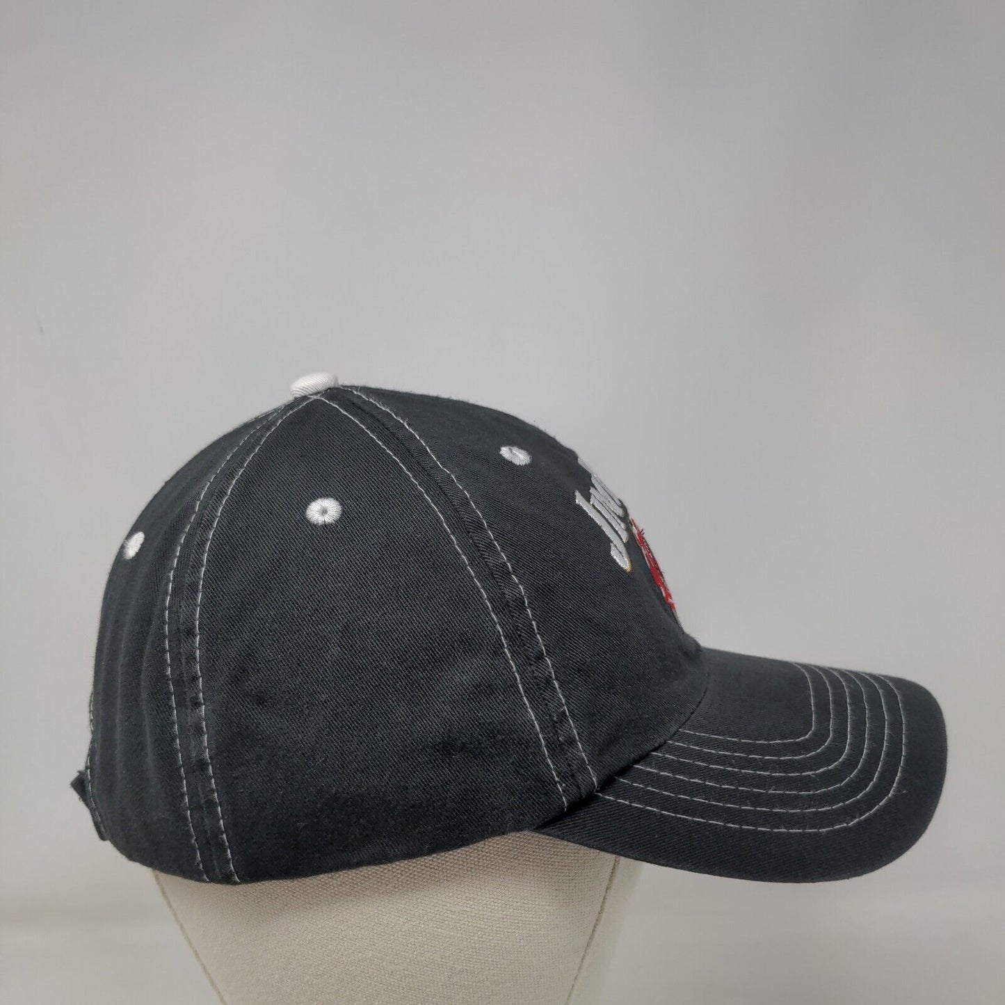 Jim Beam Strapback Hat Black OSFA Embroidered Adjustable Vent Holes
