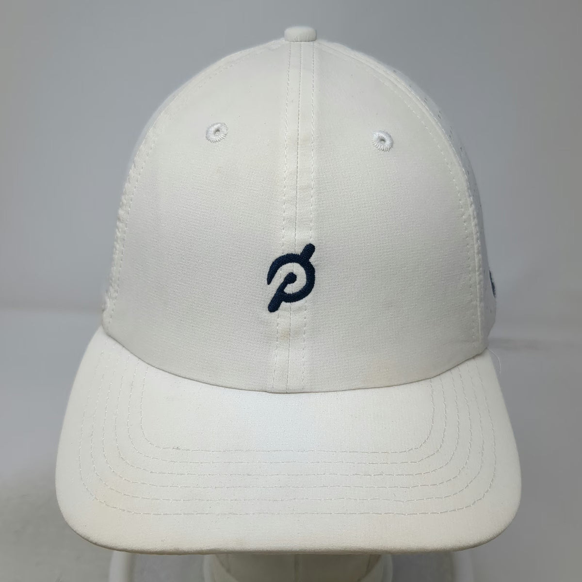 Peloton Baseball Cap White One Size Adjustable Mesh Back Perforated Gym Hat