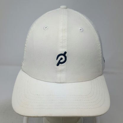 Peloton Baseball Cap White One Size Adjustable Mesh Back Perforated Gym Hat