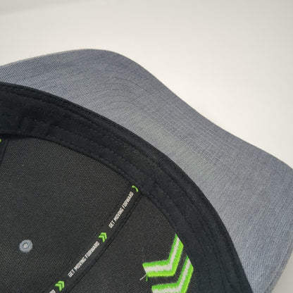 Get Moving Forward Logo Snapback Trucker Hat Gray One Size Colorblock