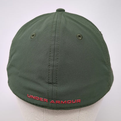 Under Armour Baseball Cap Green L American Flag Patriotic Fitted Performance Hat