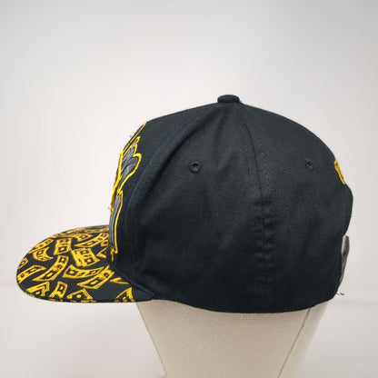 Top Level Snapback Black Yellow One Size Hat Paid In Full Money Print Flat Brim