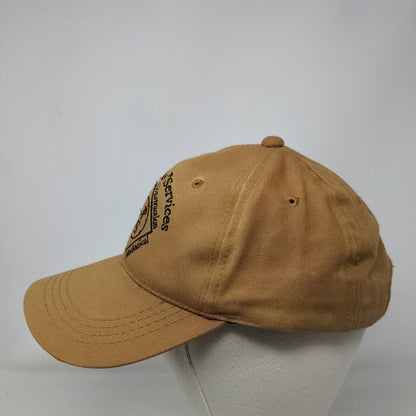 QPS Quality Plus Services Slideback Hat Brown OSFM Adjustable Embroidered