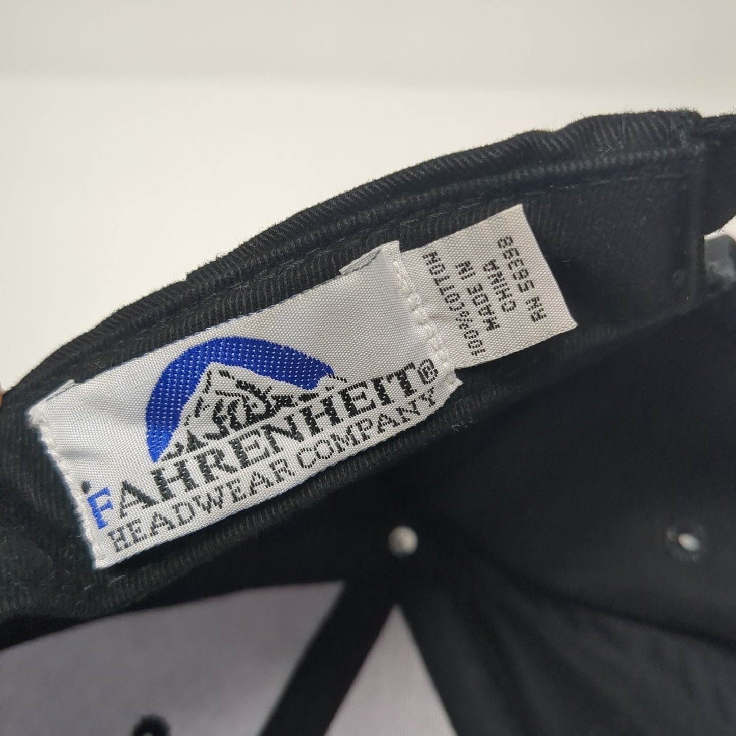 Blackfin Slideback Hat Black One Size Adjustable Embroidered Fahrenheit