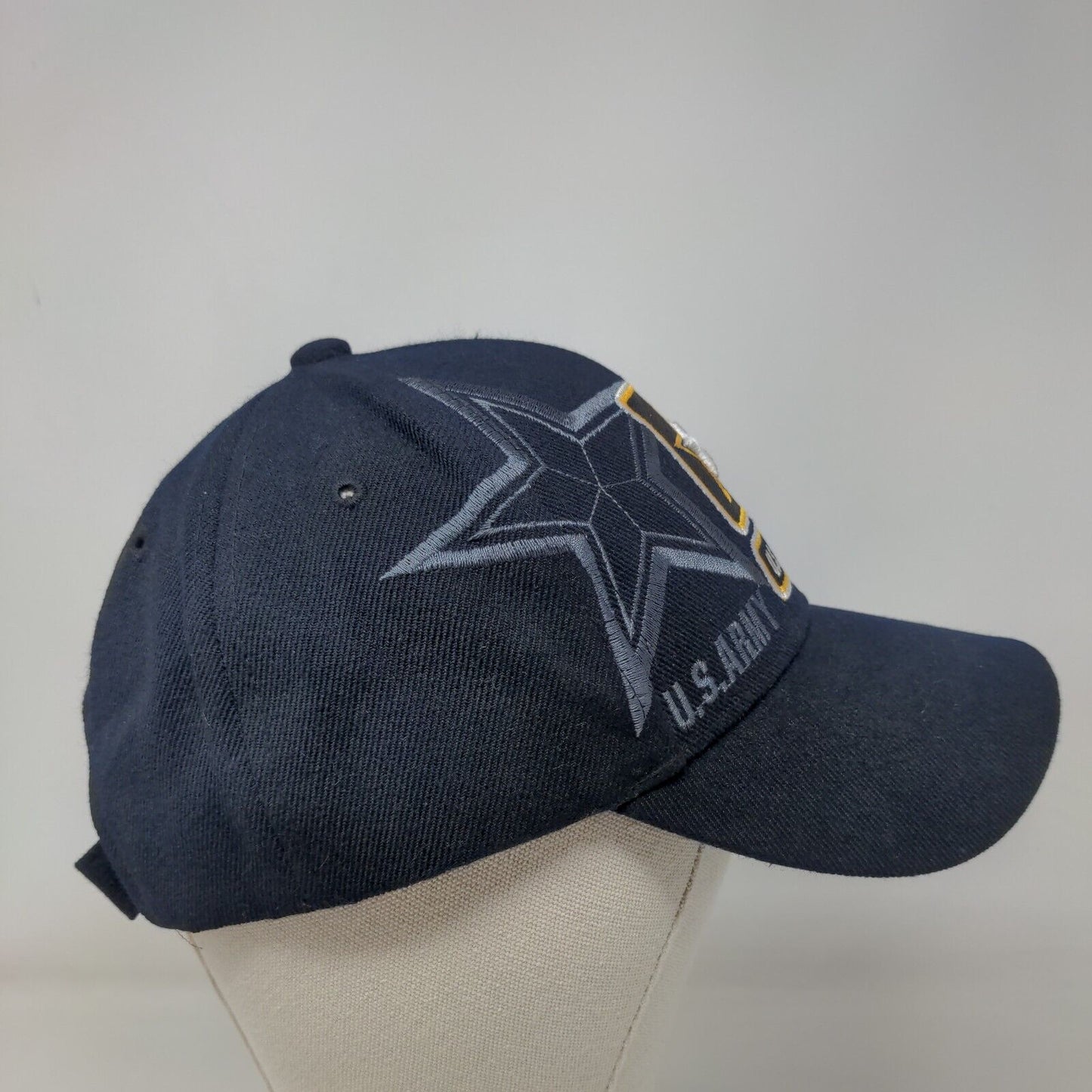 US Army Strapback Hat Blue OSFA Embroidered Adjustable 6 Panel Santo Cap