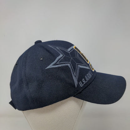 US Army Strapback Hat Blue OSFA Embroidered Adjustable 6 Panel Santo Cap