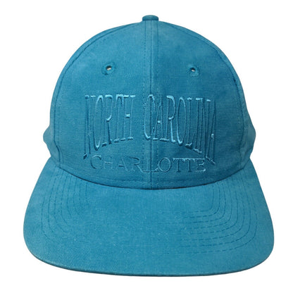 North Carolina Charlotte Snapback Hat Blue OSFA Adjustable 6 Panel Sport Cap